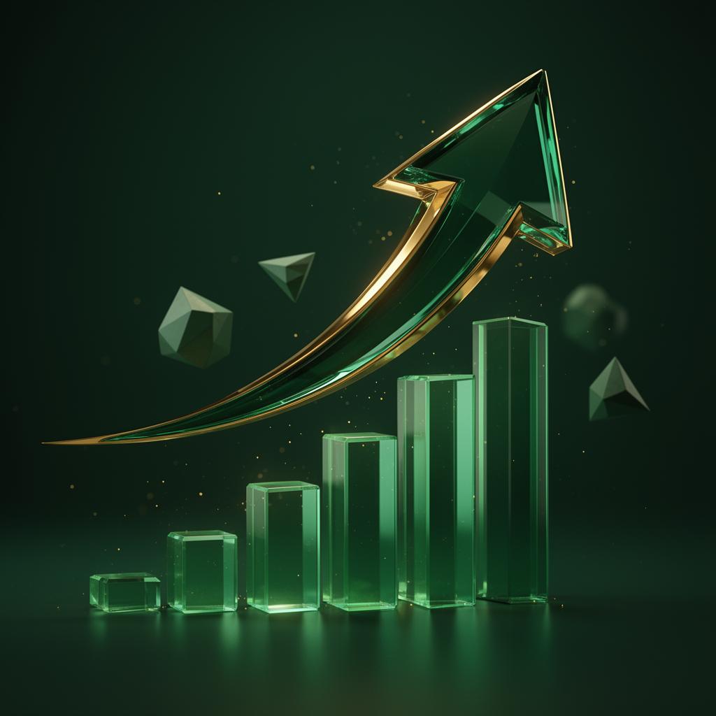 Marketing analytics dashboard showing client revenue growing month over month